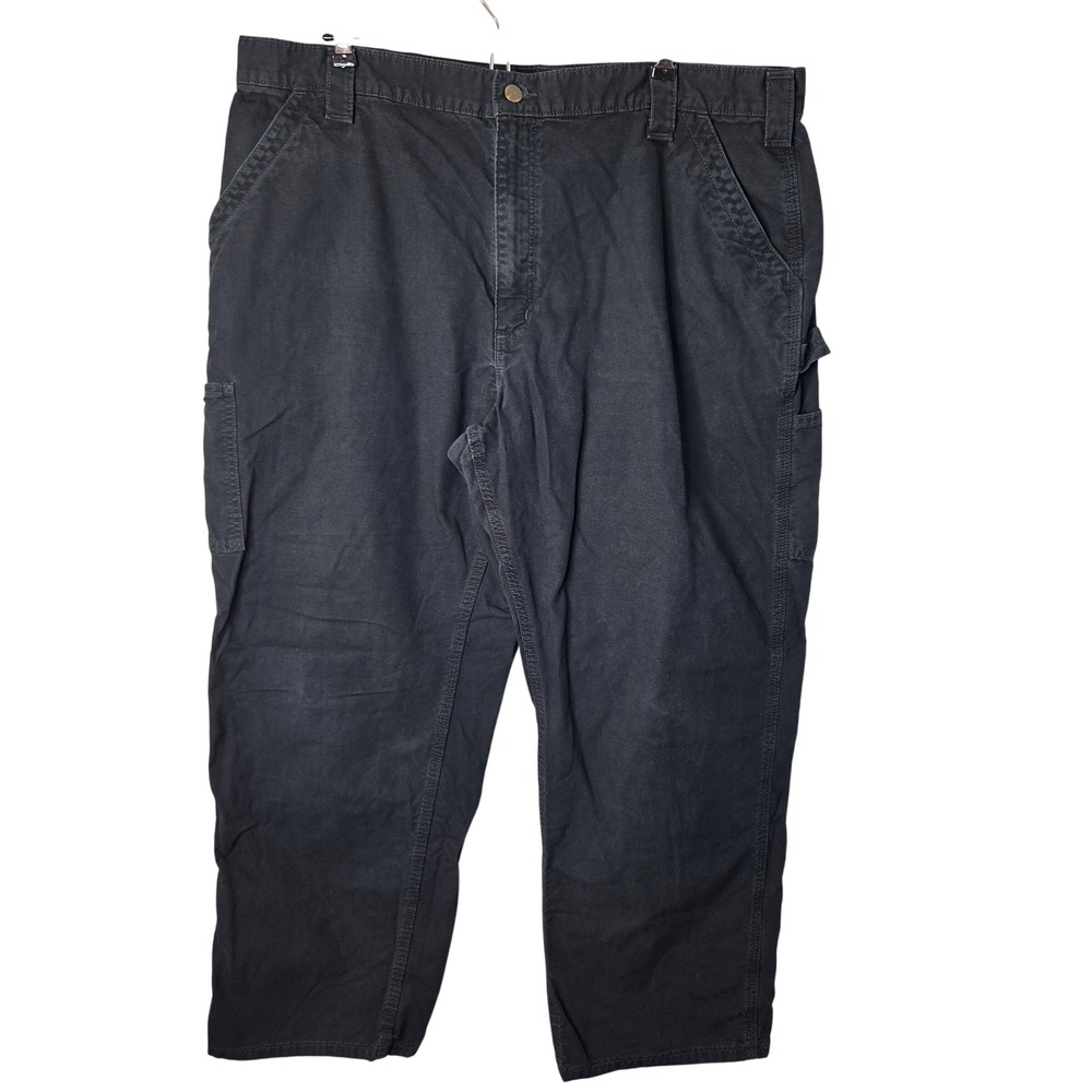 Carhartt B151 BLK Mens Black Canvas Carpenter Dungaree Work Pants 42x30